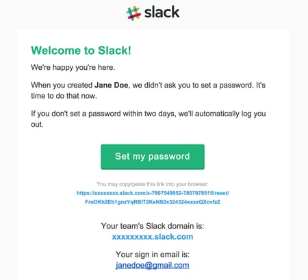 slack email