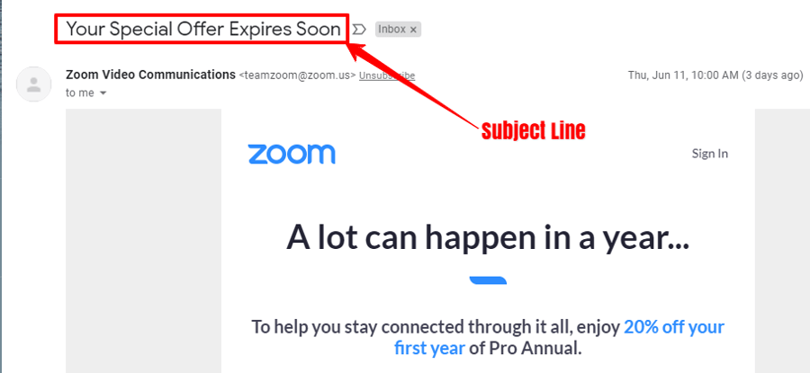 what is subject line